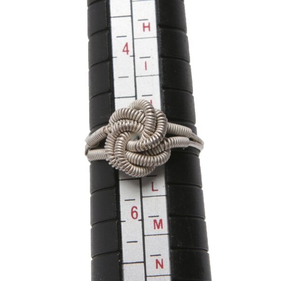 Vintage Silver Knot Ring Mattenklopper Style Friendship Love Suriname Dutch - Picture 7 of 14